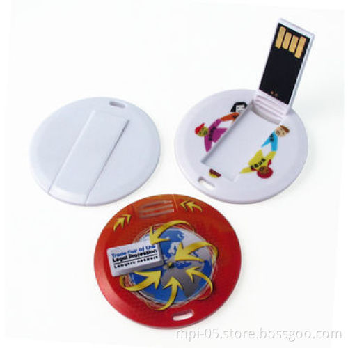 Custom round logo shape USB flash drive